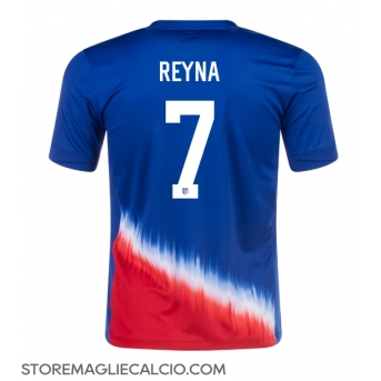 Stati Uniti Giovanni Reyna #7 Maglia Gara Trasferta Repliche Copa America 2024